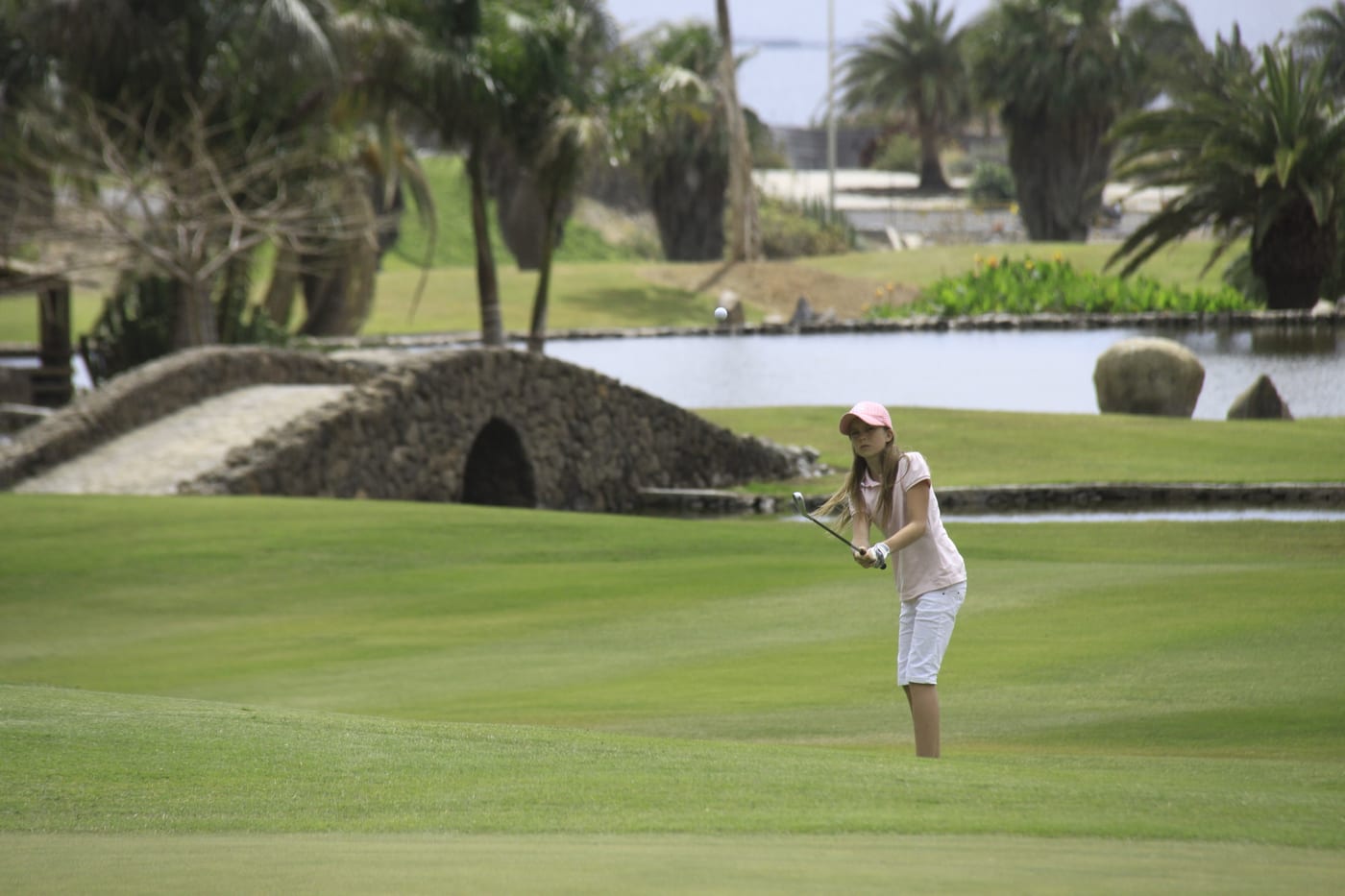 Campo de Golf Costa Adeje, hoyo 8, en el sur de Tenerife