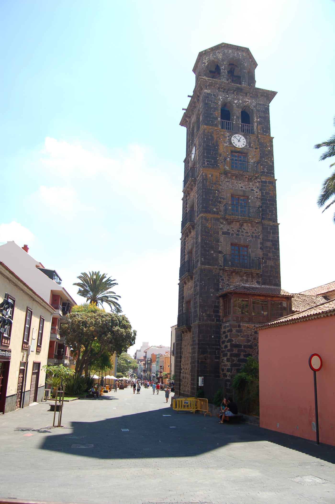 La emblemática torre campanario de la Iglesia de la Concepción, uno de los símbolos de La Laguna.