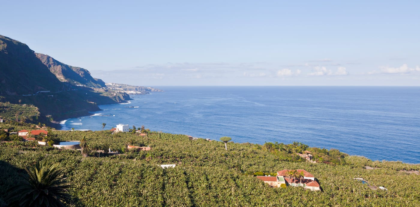 Vista desde el Mirador de San Pedro hacia la costa de Los Realejos