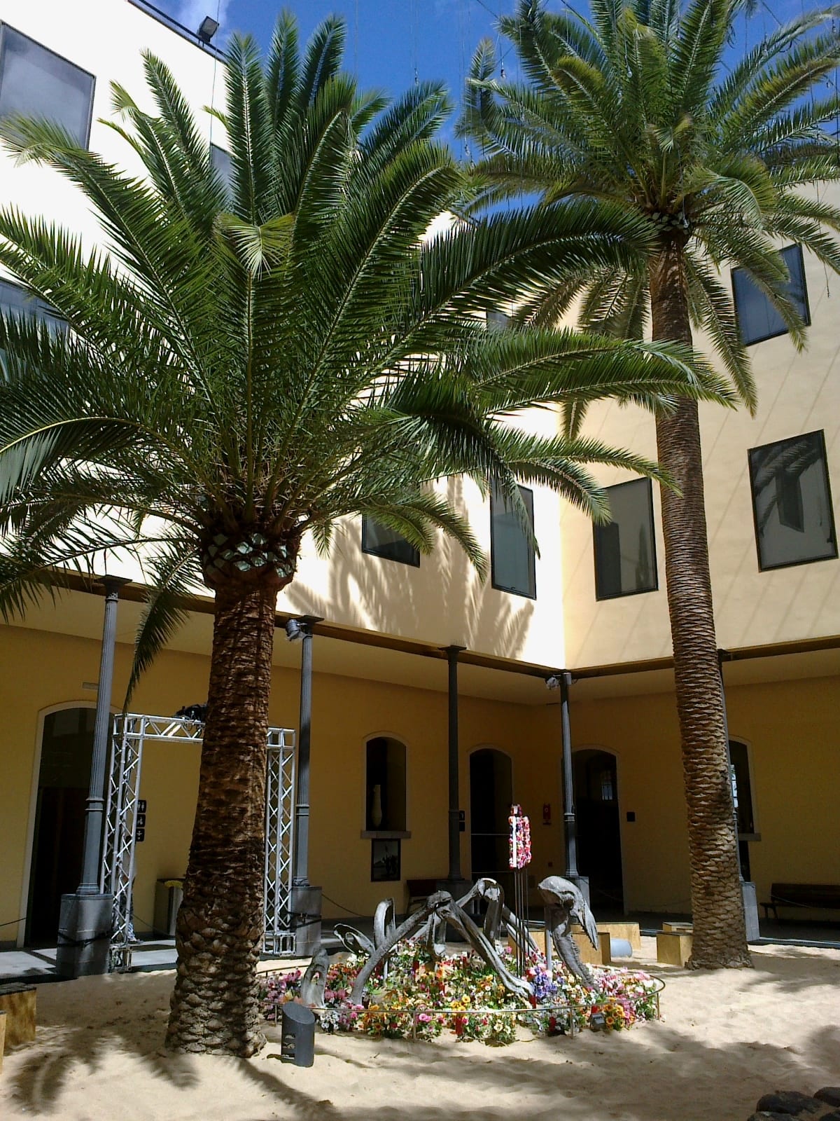 Patio interior del Museo de la Naturaleza y Arqueología (MUNA), en el antiguo Hospital Civil de Santa Cruz de Tenerife.