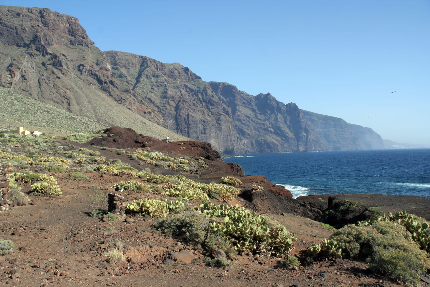 Vista de los acantilados de Teno hacia Los Gigantes desde Punta de Teno.